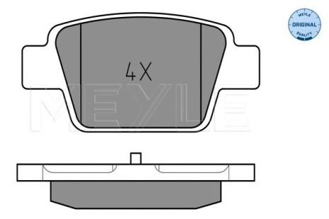 Комплект гальмівних колодок для LANCIA DELTA, ALFA ROMEO, FIAT BRAVO, MEYLE (0252371415) Комплект гальмівних колодок для LANCIA DELTA, ALFA ROMEO, FIAT BRAVO, MEYLE (0252371415)