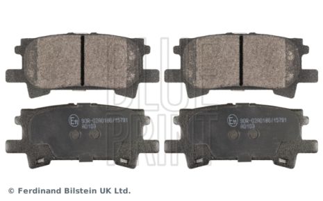 Комплект тормозных колодок TOYOTA HIGHLANDER, LEXUS RX, BLUE PRINT (ADT342154)