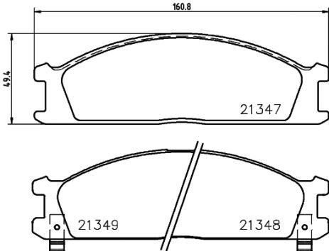 Комплект тормозных колодок SUBARU SVX, FORD MAVERICK, NISSAN CABSTAR, NISSHINBO (NP2008)