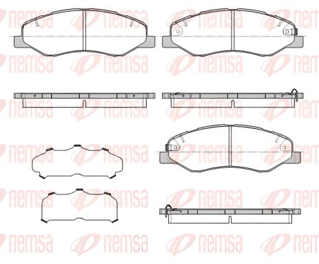 Тормозные колодки Honda Odyssey, REMSA (197702)
