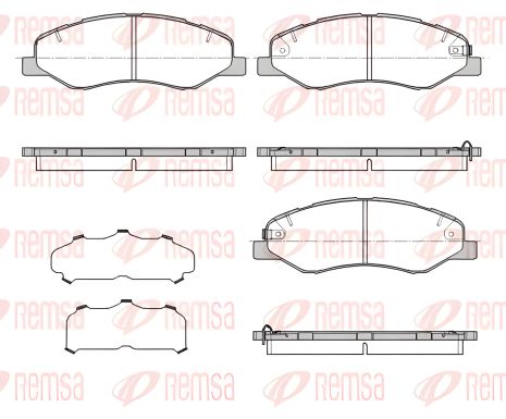 Гальмівні колодки комплект для HONDA ODYSSEY, REMSA (197702)