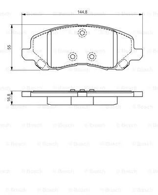 Комплект тормозных колодок LANCIA FLAVIA, DODGE CALIBER, JEEP PATRIOT, BOSCH (0986495170)