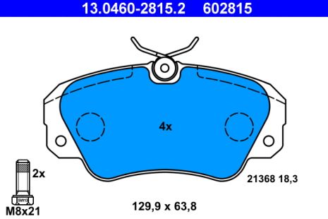 Гальмівні колодки встановлюють Opel Omega, Senator Opel, ATE (13046028152)
