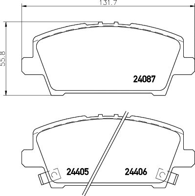 Комплект гальмівних колодок HONDA CIVIC, NISSHINBO (NP8042)