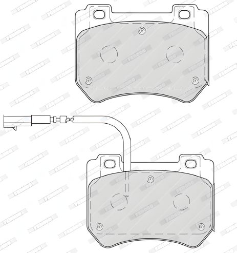 Верхний комплект тормозных колодок для ALFA ROMEO, FERODO (FDB4206)