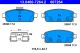 Комплект тормозных колодок OPEL ASTRA, CHEVROLET TRAX, CHEVROLET CRUZE, ATE (13046072642)