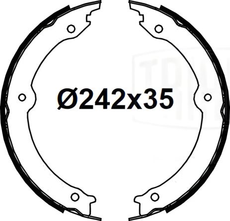 Колодки стояночного тормоза TOYOTA LAND CRUISER, TRIALLI (GF4671)