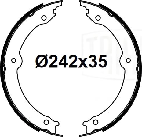 Колодки стояночного тормоза TOYOTA LAND CRUISER, TRIALLI (GF4671)