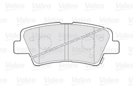 Комплект тормозных колодок KIA RIO, HYUNDAI i10, HYUNDAI ELANTRA, VALEO (301301)