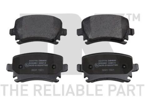 Комплект тормозных колодок SEAT LEON, VW PASSAT, SKODA OCTAVIA, NK (224775)