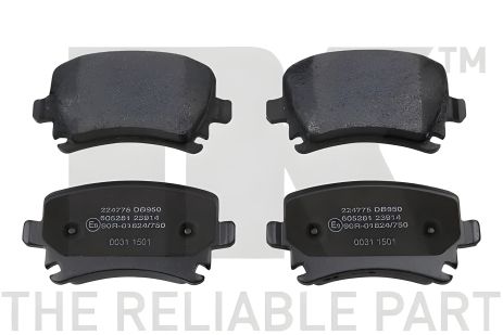 Гальмівні колодки комплект SEAT LEON, VW PASSAT, SKODA OCTAVIA, NK (224775)