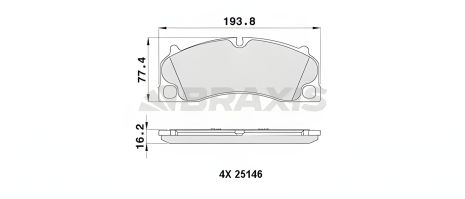 Тормозные колодки комплект PORSCHE CAYMAN, PORSCHE BOXSTER, BRAXIS (AA0451)