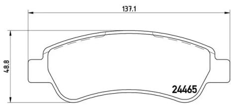Комплект тормозных колодок OPEL MOVANO, FIAT DUCATO, PEUGEOT BOXER, BREMBO (P61091)
