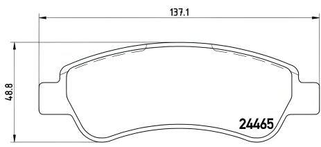 Комплект гальмівних колодок OPEL MOVANO, FIAT DUCATO, PEUGEOT BOXER, BREMBO (P61091) Комплект гальмівних колодок OPEL MOVANO, FIAT DUCATO, PEUGEOT BOXER, BREMBO (P61091)