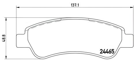 Комплект гальмівних колодок OPEL MOVANO, FIAT DUCATO, PEUGEOT BOXER, BREMBO (P61091) Комплект гальмівних колодок OPEL MOVANO, FIAT DUCATO, PEUGEOT BOXER, BREMBO (P61091)