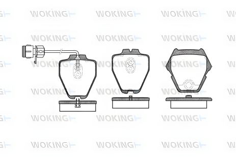 Гальмівних колодок комплект AUDI A8, AUDI 100, WOKING (P652312)