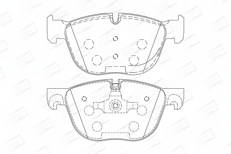 Комплект гальмівних колодок для BMW X5, BMW X6, CHAMPION (573300CH)