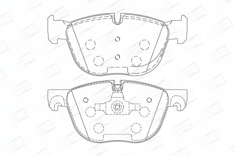 Комплект гальмівних колодок для BMW X5, BMW X6, CHAMPION (573300CH) Комплект гальмівних колодок для BMW X5, BMW X6, CHAMPION (573300CH)