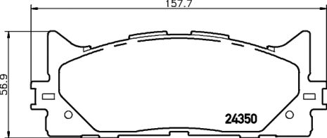 Комплект тормозных колодок DAIHATSU ALTIS, HAWTAI E80, LEXUS ES, NISSHINBO (NP1015)