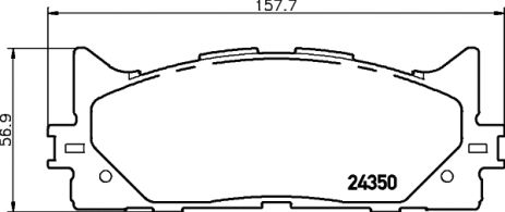 Комплект тормозных колодок DAIHATSU ALTIS, HAWTAI E80, LEXUS ES, NISSHINBO (NP1015)