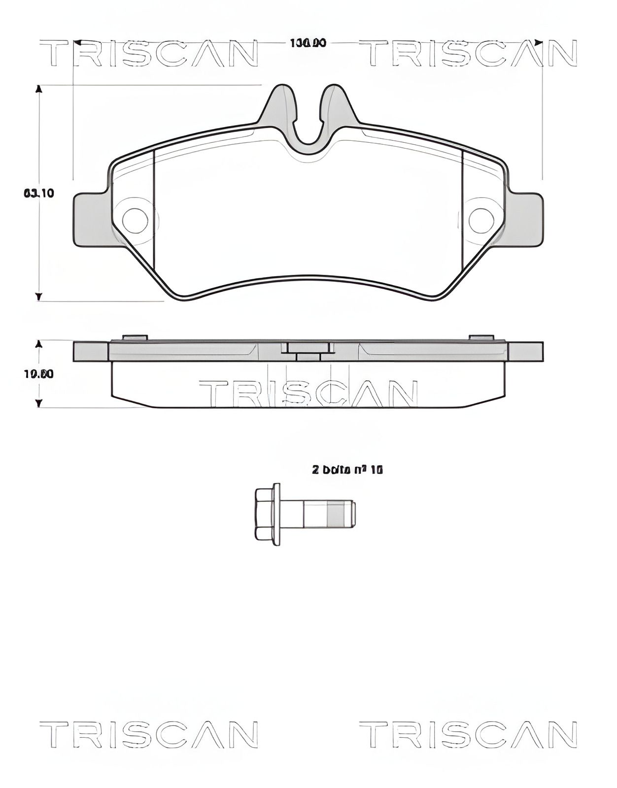 Комплект колодок гальмівних MB SPRINTER, VW CRAFTER, TRISCAN (811010558) Комплект колодок гальмівних MB SPRINTER, VW CRAFTER, TRISCAN (811010558)