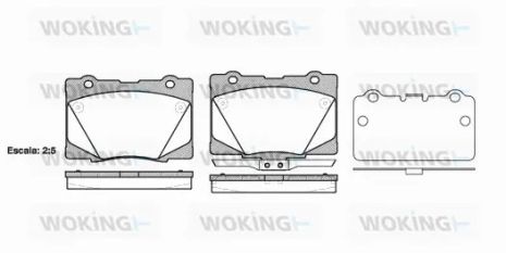 Комплект гальмівних колодок HONDA LEGEND, WOKING (P1522302)