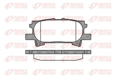 Комплект гальмівних колодок TOYOTA HARRIER, LEXUS RX, TOYOTA HIGHLANDER, REMSA (104000)