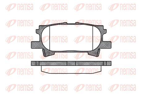 Набор тормозных колодок для TOYOTA HARRIER, LEXUS RX, TOYOTA HIGHLANDER, REMSA (104000)