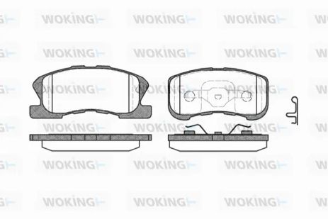 Комплект гальмівних колодок DAIHATSU SIRION, DAIHATSU YRV, DAIHATSU MOVE, WOKING (P620302)