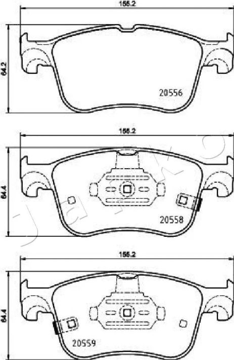 Комплект тормозных колодок FORD KUGA, FORD FOCUS, FORD PUMA, JAPKO (500354)