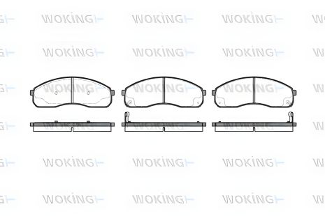 Гальмівні колодки KIA PREGIO, WOKING (P921312) Гальмівні колодки KIA PREGIO, WOKING (P921312)