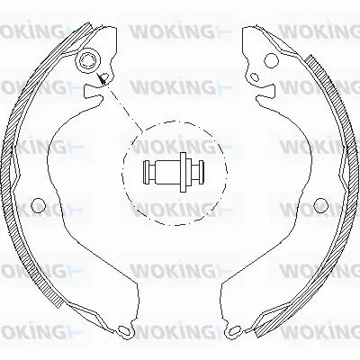 Комплект гальмівних колодок MITSUBISHI MIRAGE, MITSUBISHI LANCER, MITSUBISHI COLT, WOKING (Z464700)