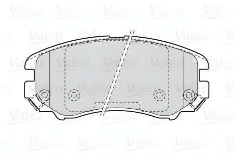 Комплект колодок KIA SOUL, HYUNDAI ELANTRA, HYUNDAI SONATA, VALEO (301744)