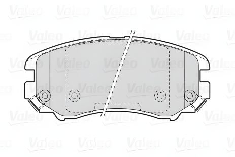 Комплект гальмівних колодок KIA SOUL, HYUNDAI ELANTRA, HYUNDAI SONATA, VALEO (301744)