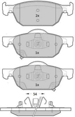 Комплект тормозных колодок HONDA CIVIC, HONDA ACCORD, FREMAX (FBP1821)