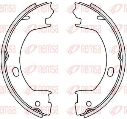 Комплект колодок гальма стоянки CHRYSLER SEBRING, CHRYSLER NEON, CHRYSLER 300, REMSA (473900)