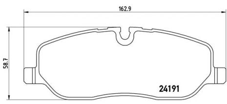 Комплект тормозных колодок LAND ROVER, BREMBO (P44014)