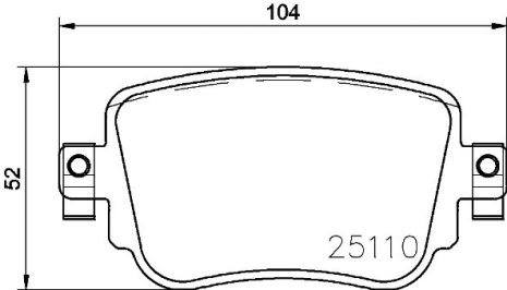 Комплект гальмівних колодок SKODA OCTAVIA, AUDI A1, SEAT ALHAMBRA, BREMBO (P85140)