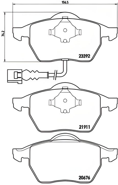 Комплект тормозных колодок SEAT IBIZA, SKODA OCTAVIA, AUDI TT, BREMBO (P85045) Комплект тормозных колодок SEAT IBIZA, SKODA OCTAVIA, AUDI TT, BREMBO (P85045)