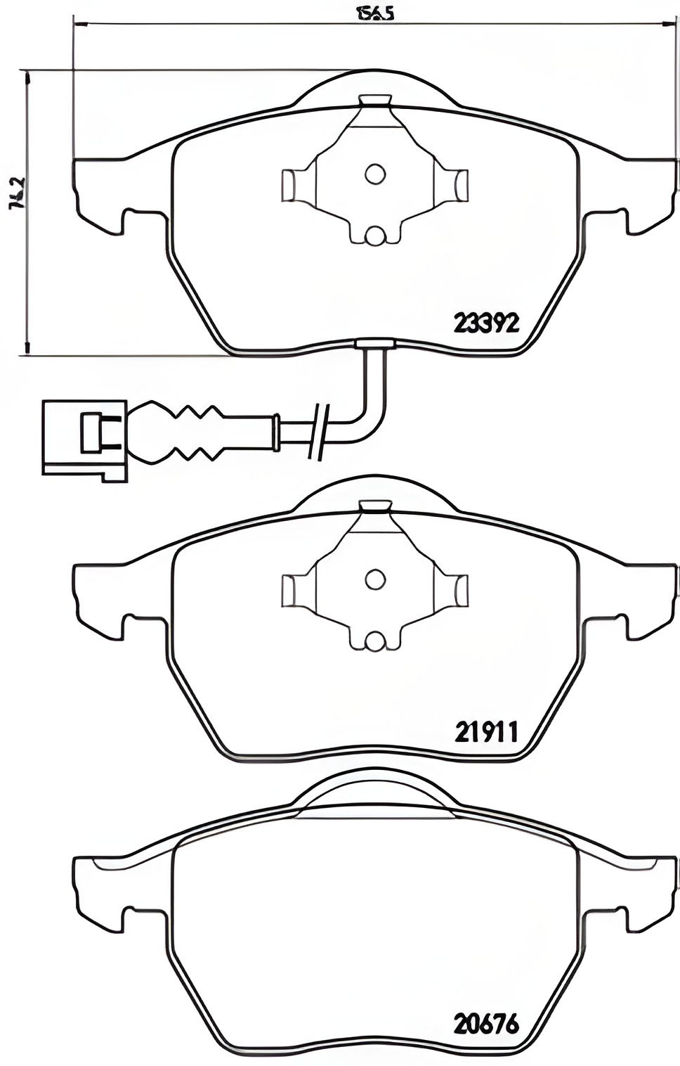 Комплект гальмівних колодок SEAT IBIZA, SKODA OCTAVIA, AUDI TT, BREMBO (P85045) Комплект гальмівних колодок SEAT IBIZA, SKODA OCTAVIA, AUDI TT, BREMBO (P85045)