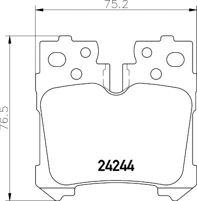 Комплект гальмівних колодок TOYOTA CENTURY, LEXUS LS, NISSHINBO (NP1080)