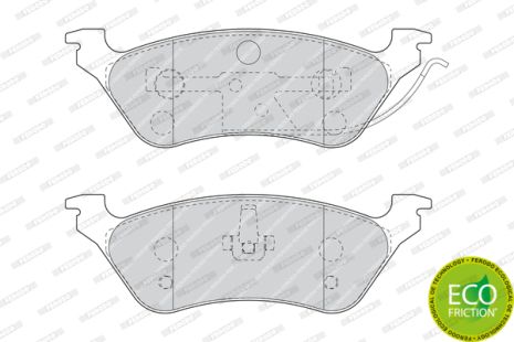 Комплект гальмівних колодок MERCURY GRAND, LINCOLN CONTINENTAL, DODGE CARAVAN, FERODO (FDB1475)