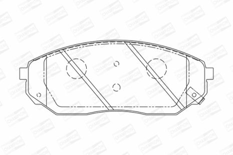 Комплект гальмівних колодок для KIA SORENTO, MAZDA 626, CHAMPION (572511CH)