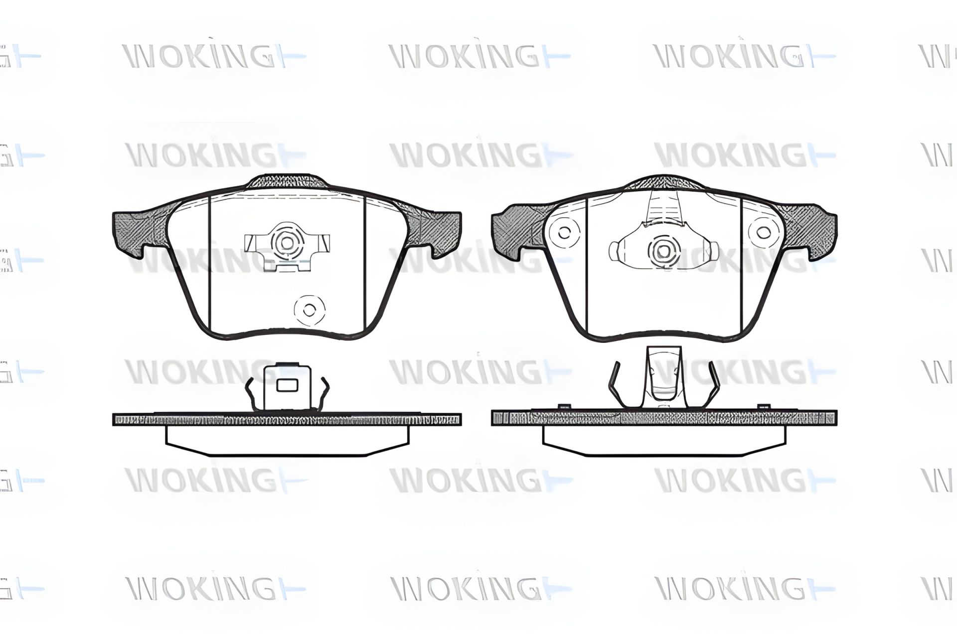 Комплект гальмівних колодок для VOLVO XC90, WOKING (P1143300) Комплект гальмівних колодок для VOLVO XC90, WOKING (P1143300)
