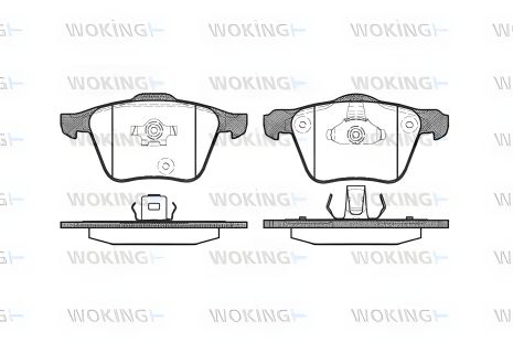 Комплект гальмівних колодок для VOLVO XC90, WOKING (P1143300) Комплект гальмівних колодок для VOLVO XC90, WOKING (P1143300)