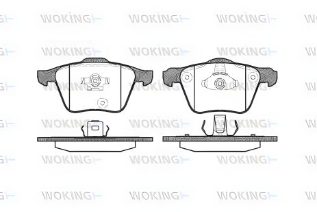 Комплект гальмівних колодок для VOLVO XC90, WOKING (P1143300)