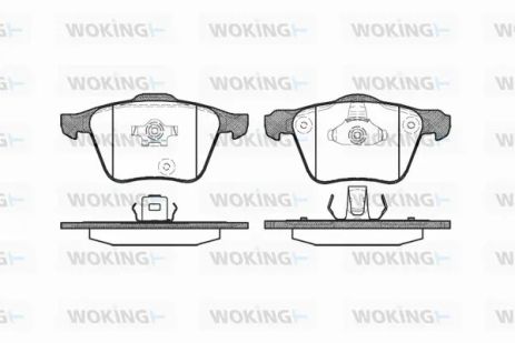 Комплект гальмівних колодок VOLVO XC90, WOKING (P1143300)