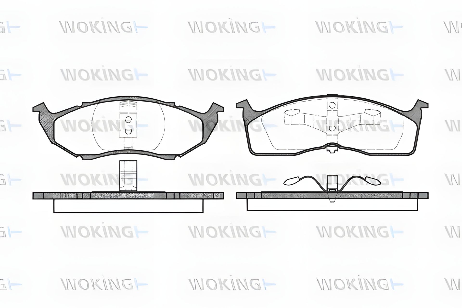 Комплект гальмівних колодок DODGE CARAVAN, PLYMOUTH VOYAGER, CHRYSLER CARAVAN, WOKING (P710300) Комплект гальмівних колодок DODGE CARAVAN, PLYMOUTH VOYAGER, CHRYSLER CARAVAN, WOKING (P710300)