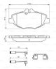 Комплект гальмівних колодок MB E-CLASS, BOSCH (0986494647)