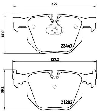 Комплект гальмівних колодок BMW 7, BREMBO (P06029)